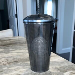 Starbucks Iridescent Black Pearl Marbled Dome Tumbler 16oz